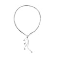 Lariat Necklace 24-28 Inches with Textured Metallic Balls in Stainless Steel 27.50 Grams - Sticky add to cart bar