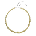 Yellow Beryl Beaded Necklace 18-22 Inches in Rhodium Over Sterling Silver 279.00 ctw - Sticky add to cart bar