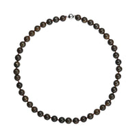Bronzite Beaded Necklace 20 Inches in Rhodium Over Sterling Silver 439.00 ctw