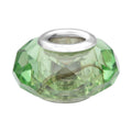 Green Glass Charm in Rhodium Over Sterling Silver - Sticky add to cart bar