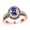 Tanzanite with Champagne Diamond