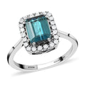 Certified RHAPSODY 950 Platinum AAAA Monte Belo Indicolite and E-F VS Diamond Halo Ring 4.75 Grams 1.80 ctw - Sticky add to cart bar