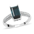 Certified & Appraised RHAPSODY 950 Platinum AAAA Monte Belo Indicolite and E-F VS Diamond Ring (Size 10.0) 7.15 Grams 3.70 ctw - Sticky add to cart bar