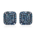 Multi Gemstone Stud Earrings in Rhodium and Platinum Over Sterling Silver 0.50 ctw - Sticky add to cart bar