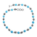 Bali Legacy Constituted Sleeping Beauty Turquoise Toggle Clasp Necklace 20-22 Inches in Sterling Silver 96.30 ctw - Sticky add to cart bar