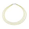 Amethyst Three Row Beaded Necklace 18 Inches with Lobster Lock in Sterling Silver 50.00 ctw - Sticky add to cart bar