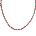 Natural Tanzanian Natronite Tennis Necklace 18 Inches in Platinum Over Sterling Silver 24.80 Grams 50.65 ctw - Sticky add to cart bar