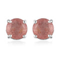 Premium Tanzanian Natronite Solitaire Stud Earrings in Platinum Over Sterling Silver 3.50 ctw - Sticky add to cart bar