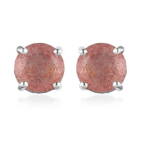 Premium Tanzanian Natronite Solitaire Stud Earrings in Platinum Over Sterling Silver 3.50 ctw