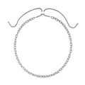 Cable Chain Necklace 18-29 Inches with Adjustable Ball in Stainless Steel - Sticky add to cart bar