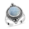 BALI LEGACY Larimar Ring in Sterling Silver (Size 10.0) 10 Grams 7.15 ctw - Sticky add to cart bar