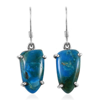 Artisan Crafted Peruvian Opalina Dangle Earrings in Sterling Silver 15.90 ctw