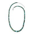 Peruvian Opalina 105.10 ctw Beaded Necklace 18-20 Inches in Rhodium Over Sterling Silver - Sticky add to cart bar