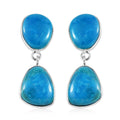 Artisan Crafted Peruvian Opalina Dangle Earrings in Sterling Silver 18.60 ctw - Sticky add to cart bar
