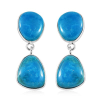 Artisan Crafted Peruvian Opalina Dangle Earrings in Sterling Silver 18.60 ctw