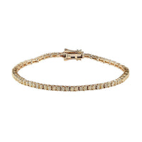Luxoro 10K Yellow Gold I2-I3 Natural Yellow Diamond Tennis Bracelet (7.25 In) 7.35 Grams 3.00 ctw