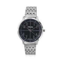 Strada Japanese Movement White Dial Watch in Stainless Steel (40mm) (7.50-8.25Inches)