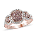 LUXORO 10K Rose Gold Natural Pink and I2 I3 White Diamond Ring 3.80 Grams 0.50 ctw - Sticky add to cart bar