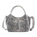 Gold and Black Snake Print Genuine Leather Hobo Bag (11"x6"x9") with 47" Detachable Shoulder Strap and 7" Handle Drop - Sticky add to cart bar
