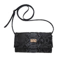 Doorbuster TLV Grand Pelle Handmade 100% Genuine Python Leather Natural Color Crossbody Wallet (7.90"x4.30"x1.60") with Adjustable Shoulder Strap - Sticky add to cart bar