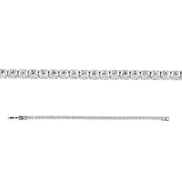 Simulated Diamond Tennis Bracelet in Silvertone (7.00 In) 27.70 ctw