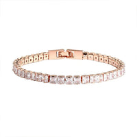 Simulated Diamond Tennis Bracelet in Rosetone (7.00 In) 27.70 ctw
