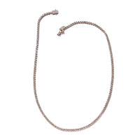 Pink Diamond Necklace, Natural Pink Diamond Tennis Necklace, 20-inches Necklace, Matinee Length Necklace, Sterling Silver Necklace, Line Necklace, Uncut Diamond Necklace 2.00 ctw