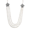 Kuisa Rainbow Moonstone Multi Strand Necklace 18 inches in Platinum Over Sterling Silver 175.00 ctw - Sticky add to cart bar