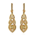 Natural Yellow Diamond I3 Dangle Earrings in Vermeil Yellow Gold Over Sterling Silver 0.50 ctw - Sticky add to cart bar