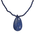 Brazilian Smoky Quartz Pendant with Beaded Necklace (20 Inches) in Rhodium Over Sterling Silver 98.60 ctw - Sticky add to cart bar