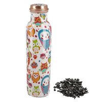 Printed Copper bottle with shungite infuser (280grm) with 950ml capacity, Shungite : 20gm