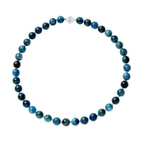 Madagascar Paraiba Apatite 9-11mm Beaded Necklace 18 Inches in Rhodium Over Sterling Silver 368.50 ctw