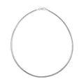 Italian Sterling Silver Round Omega Chain Necklace 16 Inches - Sticky add to cart bar