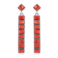 SANTA FE Style Coral Drop Earrings in Sterling Silver - Sticky add to cart bar