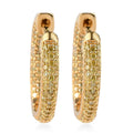 Natural Yellow Diamond I3 Hoop Earrings in Vermeil Yellow Gold Over Sterling Silver 1.00 ctw - Sticky add to cart bar
