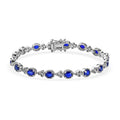 Tanzanian Blue Spinel Link Bracelet in Platinum Over Sterling Silver (7.25 In) 12.85 Grams 5.85 ctw - Sticky add to cart bar