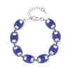Blue Austrian Crystal in Silvertone