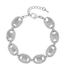 Austrian Crystal in Silvertone