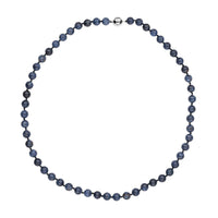 Natural Blue Spinel Beaded Necklace 20 Inches in Rhodium Over Sterling Silver 255.00 ctw
