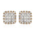 NY Closeout 10K Yellow Gold G-H I1-I2 Diamond Stud Earrings 2.00 ctw - Sticky add to cart bar