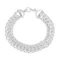 Sterling Silver Squared Rombo Cuban 10mm Bracelet (7.50 In) 21.5 Grams - Sticky add to cart bar