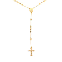 Cross Lariat Necklace 28 Inches in Goldtone