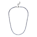 Tanzanite 13.85 ctw Link Necklace 18-20 Inches in Platinum Over Sterling Silver - Sticky add to cart bar