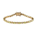 AAA Sava Sphene and Natural White Zircon Bracelet in Vermeil Yellow Gold Over Sterling Silver (6.50 In) 5.35 ctw - Sticky add to cart bar