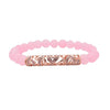 Galilea Rose Quartz in RG Plating