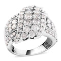 NY Closeout 10K White Gold H-I I2 Diamond Cluster Ring 8.25 Grams 3.00 ctw - Sticky add to cart bar