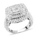 NY Closeout 14K White Gold H-I I1 Diamond Cluster Ring 5.60 Grams 2.00 ctw - Sticky add to cart bar
