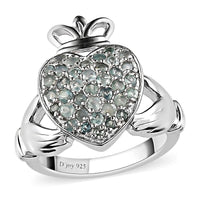 Narsipatnam Alexandrite Claddagh Ring in Platinum Over Sterling Silver 0.85 ctw