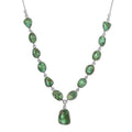 Artisan Crafted Sonoran Gold Turquoise Station Necklace 18 Inches in Sterling Silver 17.35 ctw - Sticky add to cart bar