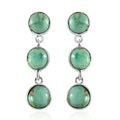 Artisan Crafted Sonoran Gold Turquoise Dangle Earrings in Sterling Silver 6.75 ctw - Sticky add to cart bar